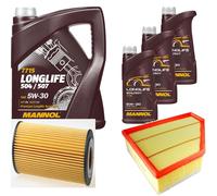 DENCKERMANN Controllo Set MANNOL LONGLIFE 504/507 5W-30 8L Per BMW 3 Serie 320d