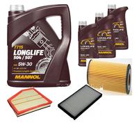 DENCKERMANN Controllo Set MANNOL LONGLIFE 504/507 5W-30 8L Per BMW 5 Serie 520d