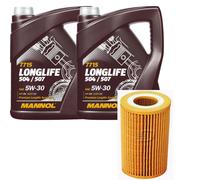 DENCKERMANN Controllo Set MANNOL LONGLIFE 5W-30 10L Per BMW 5 Serie Touring 535D