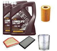 DENCKERMANN Controllo Set MANNOL LONGLIFE 5W-30 10L Per BMW 5 Serie Touring 535D