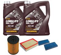 DENCKERMANN Controllo Set MANNOL LONGLIFE 5W-30 10L Per BMW 7 Serie 745i Li 735i