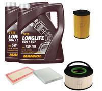 DENCKERMANN Controllo Set MANNOL LONGLIFE 5W-30 10L Per VW Touareg 3.0 V6 TDI
