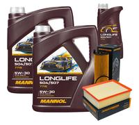 DENCKERMANN Controllo Set MANNOL LONGLIFE 5W-30 11L Per Audi A4 Avant 2.7 TDI