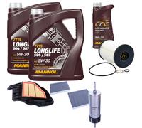 DENCKERMANN Controllo Set MANNOL Longlife 5W-30 11L Per BMW 6 Gran Coupe 650I