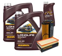 DENCKERMANN Controllo Set MANNOL LONGLIFE 5W-30 11L Per VW Touareg 3.0 V6 TDI