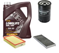 Denckermann Controllo Set mannol Longlife 5W-30 5L per Audi 80 1.9 Tdi
