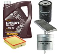 DENCKERMANN Controllo Set MANNOL LONGLIFE 5W-30 5L Per Audi A4 1.6 1.8 VW