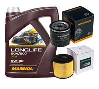 DENCKERMANN Controllo Set MANNOL LONGLIFE 5W-30 5L Per Audi A4 Avant 1.4 TFSI