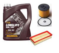DENCKERMANN Controllo Set MANNOL LONGLIFE 5W-30 5L Per Audi A4 Avant 2.0 TDI