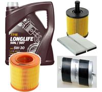 DENCKERMANN Controllo Set MANNOL LONGLIFE 5W-30 5L Per Audi A6 Avant 2.0 TDI