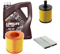 DENCKERMANN Controllo Set MANNOL LONGLIFE 5W-30 5L Per Audi A6 Avant 2.0 TDI