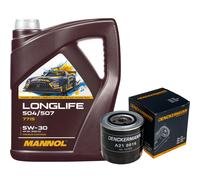 DENCKERMANN Controllo Set MANNOL LONGLIFE 5W-30 5L Per Audi A6 Avant 2.5 TDI