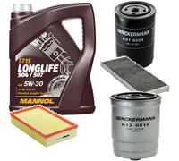 DENCKERMANN Controllo Set MANNOL LONGLIFE 5W-30 5L Per Audi Cabriolet 1.9 TDI
