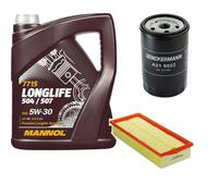 DENCKERMANN Controllo Set MANNOL LONGLIFE 5W-30 5L Per Audi Coupe 2.0 2.3 20V
