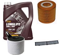 DENCKERMANN Controllo Set MANNOL LONGLIFE 5W-30 5L Per BMW 1 Serie 116I 3 Serie