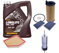 DENCKERMANN Controllo Set MANNOL LONGLIFE 5W-30 5L Per BMW 5er Touring 530i