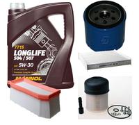 DENCKERMANN Controllo Set MANNOL LONGLIFE 5W-30 5L Per Dacia Logan MCV II