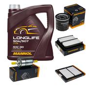 DENCKERMANN Controllo Set MANNOL Longlife 5W-30 5L Per Daewoo Matiz 0.8 1.0