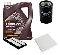 DENCKERMANN Controllo Set MANNOL LONGLIFE 5W-30 5L Per Honda Accord VII 2.0