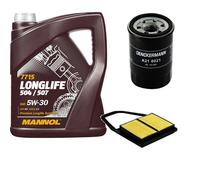 DENCKERMANN Controllo Set MANNOL LONGLIFE 5W-30 5L Per Honda Civic VII
