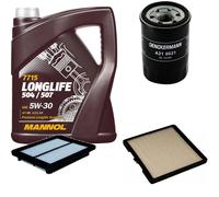 DENCKERMANN Controllo Set MANNOL LONGLIFE 5W-30 5L Per Hyundai I10 1.1