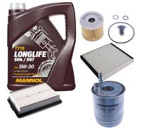 Denckermann Controllo Set mannol Longlife 5W-30 5L per Hyundai i30 Kombi