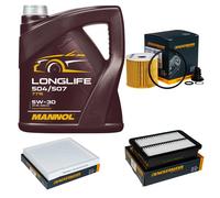 DENCKERMANN Controllo Set MANNOL LONGLIFE 5W-30 5L Per Hyundai Kona 1.6 CRDi