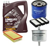 DENCKERMANN Controllo Set MANNOL LONGLIFE 5W-30 5L Per Lancia Zeta 2.0 16V