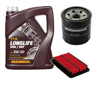 DENCKERMANN Controllo Set MANNOL LONGLIFE 5W-30 5L Per Mazda MX-5 II 1.6 16V