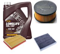 DENCKERMANN Controllo Set MANNOL LONGLIFE 5W-30 5L Per Mercedes-Benz A-Klasse