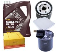 DENCKERMANN Controllo Set MANNOL LONGLIFE 5W-30 5L Per Mercedes-Benz A-Klasse