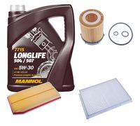 DENCKERMANN Controllo Set MANNOL LONGLIFE 5W-30 5L Per Mercedes-Benz C-Klasse