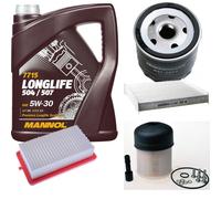 DENCKERMANN Controllo Set MANNOL LONGLIFE 5W-30 5L Per Nissan Micra V 1.5 dCi
