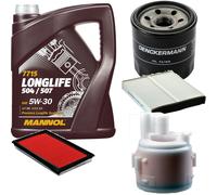 DENCKERMANN Controllo Set MANNOL LONGLIFE 5W-30 5L Per Nissan X-Trail 2.0 2.5