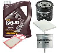 DENCKERMANN Controllo Set MANNOL LONGLIFE 5W-30 5L Per Seat Leon 1.6 16V 1.4
