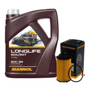 DENCKERMANN Controllo Set MANNOL LONGLIFE 5W-30 5L Per Ssangyong Tivoli XLV