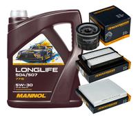 DENCKERMANN Controllo Set MANNOL LONGLIFE 5W-30 5L Per Suzuki Swift V 1.0
