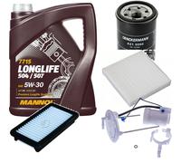 DENCKERMANN Controllo set MANNOL Longlife 5W-30 5L per Suzuki SX4 1.6 VVT 4x4