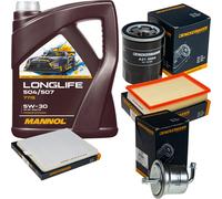 DENCKERMANN Controllo Set MANNOL LONGLIFE 5W-30 5L Per Suzuki Wagon R+ 1.3