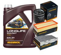 DENCKERMANN Controllo Set MANNOL Longlife 5W-30 5L Per VW Caddy IV Furgone 2.0