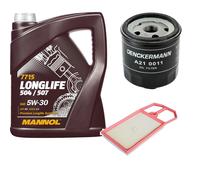 DENCKERMANN Controllo Set MANNOL LONGLIFE 5W-30 5L Per VW Golf IV 1.4 16V 1.6