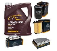 DENCKERMANN Controllo Set MANNOL LONGLIFE 5W-30 5L Per VW Golf VI 1.6 Audi A3