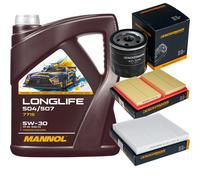 DENCKERMANN Controllo Set MANNOL LONGLIFE 5W-30 5L Per VW Golf VII 1.0 TSI
