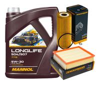 DENCKERMANN Controllo Set MANNOL LONGLIFE 5W-30 5L Per VW Passat Variant 1.9