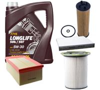 DENCKERMANN Controllo Set MANNOL LONGLIFE 5W-30 5L Per VW Passat Variant 2.0