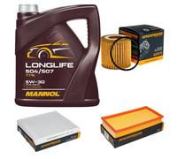 DENCKERMANN Controllo Set MANNOL LONGLIFE 5W-30 5L Per VW Polo 1.2 12V Seat