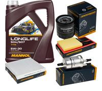 DENCKERMANN Controllo Set MANNOL LONGLIFE 5W-30 5L Per VW Polo 1.4 Seat Ibiza