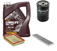 DENCKERMANN Controllo Set MANNOL LONGLIFE 5W-30 5L Per VW Sharan 1.9 TDI