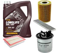 DENCKERMANN Controllo Set MANNOL LONGLIFE 5W-30 5L Per VW Sharan 1.9 TDI Seat