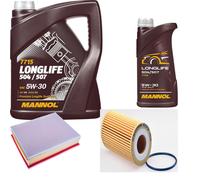 DENCKERMANN Controllo Set MANNOL LONGLIFE 5W-30 6L Per Audi A1 Sportback S1